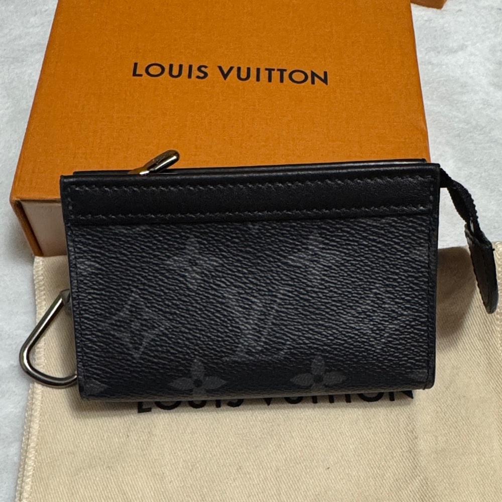 Louis Vuitton Black Leather Key Pouch